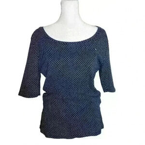 Tommy Hilfiger women's cotton half sleeve navy blouse